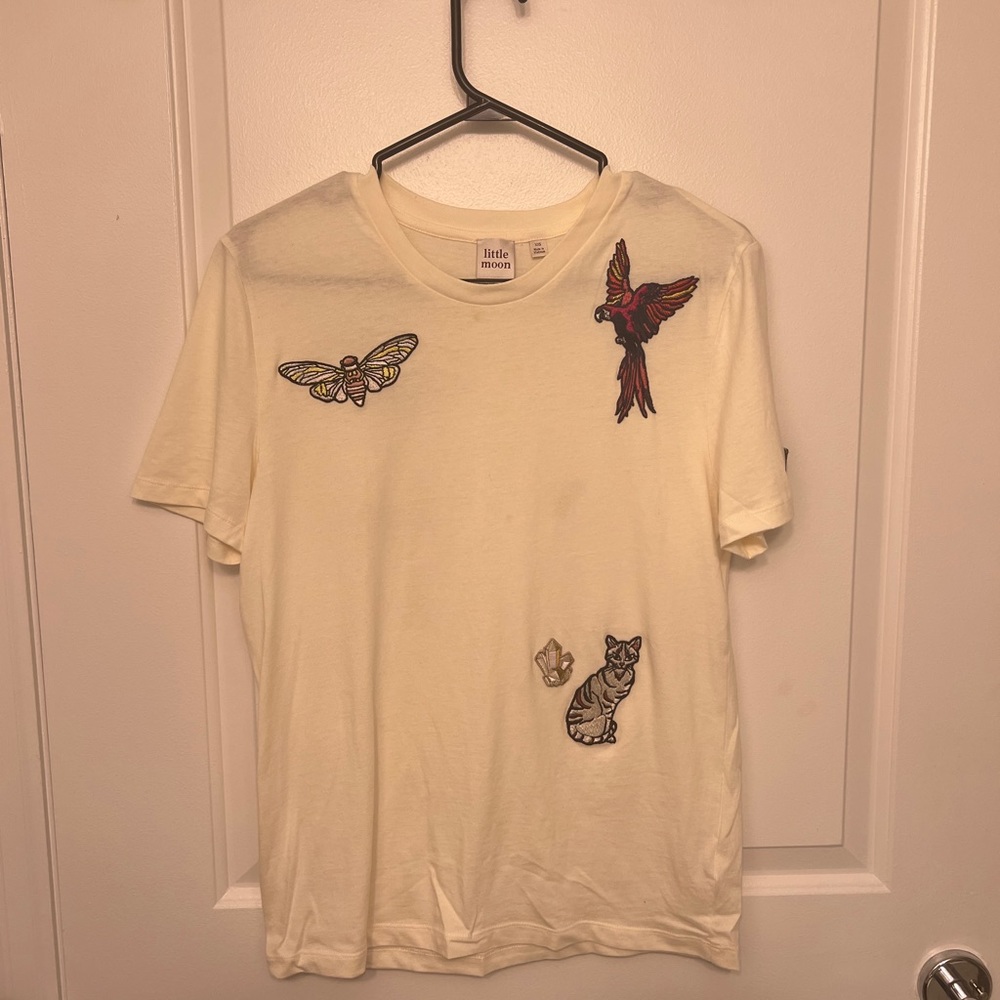 Little moon white T-shirt